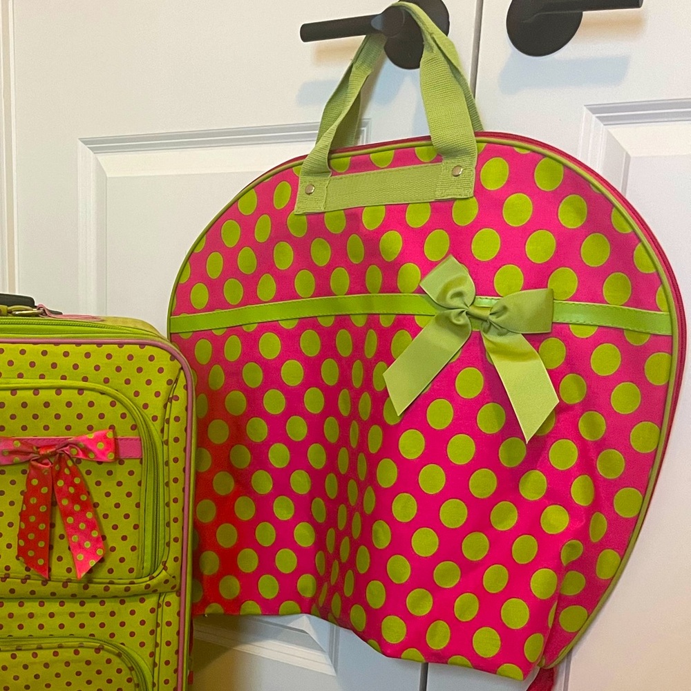 Pink and Green Garment bag